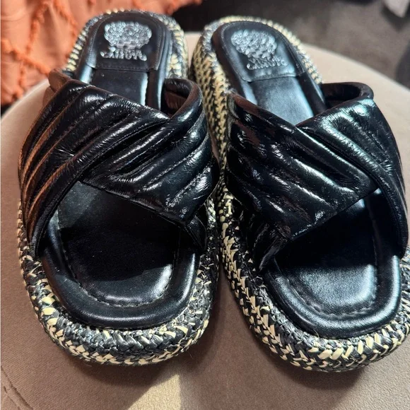 Vince Camuto Black Slide Sandals - Picture 2 of 4